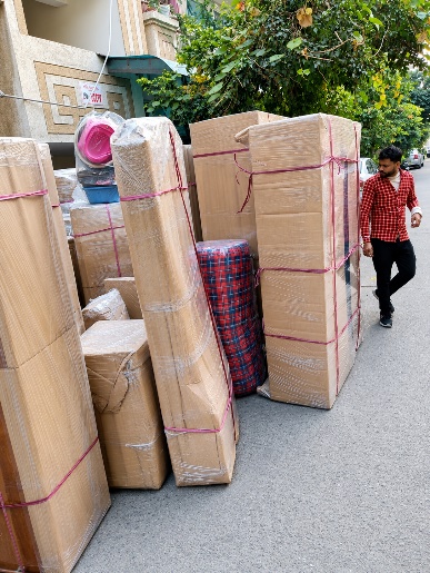Corporate relocation packed furniture
