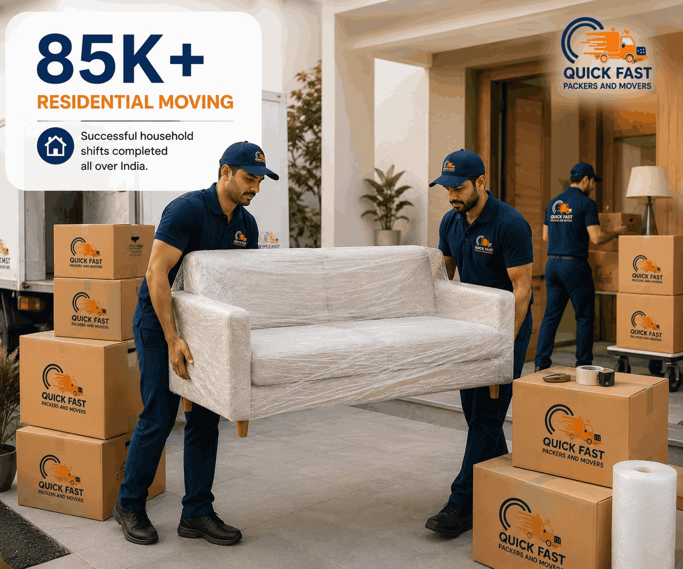 Residential moving completed goods